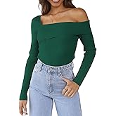 LILLUSORY Womens Off The Shoulder Sweaters Going Out Fall Sexy Knit Pullover Lightweight Asymmetrical Tops Clothes 2026
