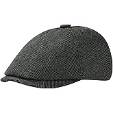 KUJUHA Wool Men's Newsboy Caps Flat Irish Cabbie Ivy Gatsby Newsboy Driving Hat Hunting Cap Winter Hat