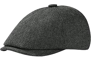 KUJUHA Wool Men's Newsboy Caps Flat Irish Cabbie Ivy Gatsby Newsboy Driving Hat Hunting Cap Winter Hat
