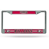 Rico Industries NCAA Georgia Bulldogs Standard Chrome License Plate Frame