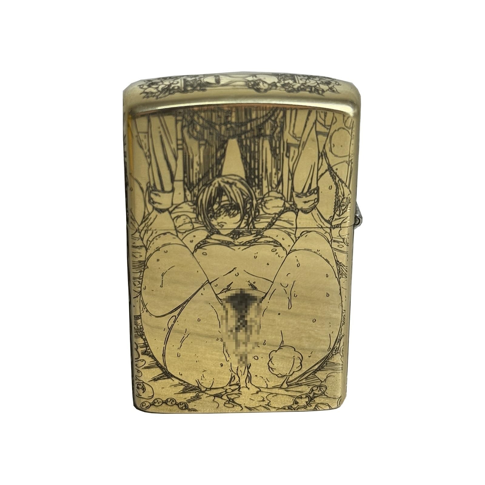 xynop Luxury Kerosene Windproof Lighter Hand Polished Brass Sexy Vintage Sculpture Refillable Mens Collection Gift (No Kerosene) (Bronze 7)