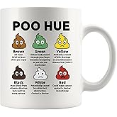 Poo Hue Doctor Gifts Nurse Gifts Gastroenterologist Gastroenterology Gastro Poop Color Chart Stool Chart Novelty Drinkware Ceramic Mug 11 oz White