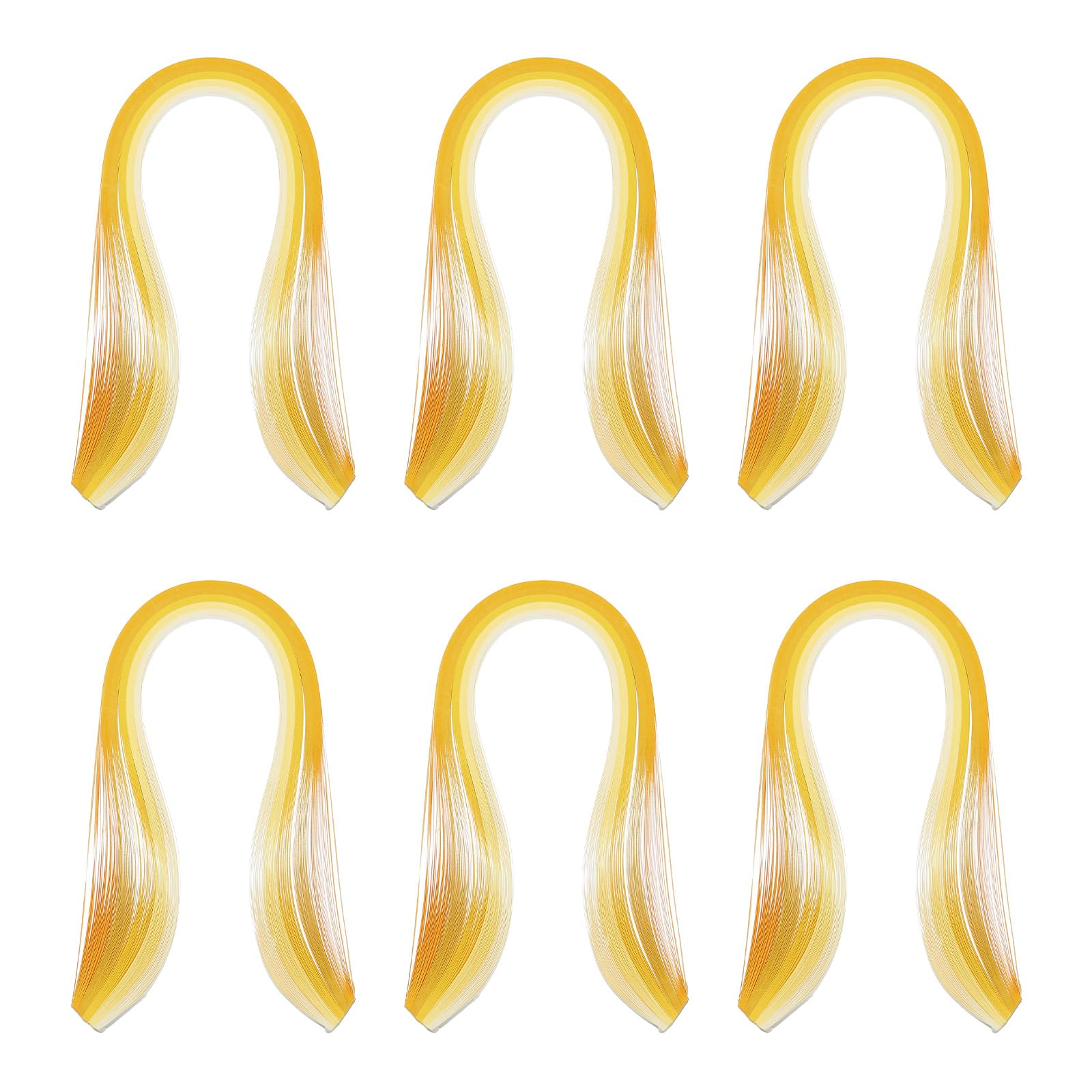 PATIKIL 600pcs Rainbow Quilling Strips Paper 3/16"(5mm) 15" Origami Paper Quilling Strip for Art DIY Hand Craft Christmas, Gradient Light Yellow