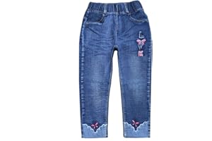 Peacolate 4-9T Infant Little Kids Girls Embroidery Jeans Denim Pants