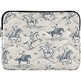 Sletend Western Cowboy Laptop Sleeve 13 inch Cute Laptop Bag 14 inch Waterproof Computer Bag for Women Laptop Accessories Computer Cover Bag for Tablet Men