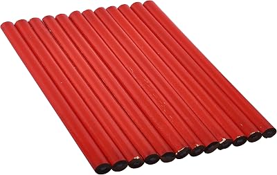 Amtech H2100 12 Piece Carpenter's Pencil Set Soft Lead 7 inch Oval Section