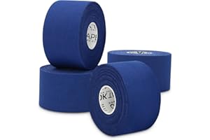 OK TAPE 4 Rolls Athletic Tape, Sports Tape, Very Strong Easy Tear Wrist Ankle Tape, No Sticky Residue | Athletes, Medical, Athletic Trainers- 1.5inch x 15yards (Blue)