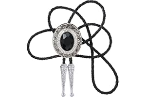 Doitby Western Bolo Tie Cowboy Bolo Ties Rhinestone Necklace Bola Tie for Men Women