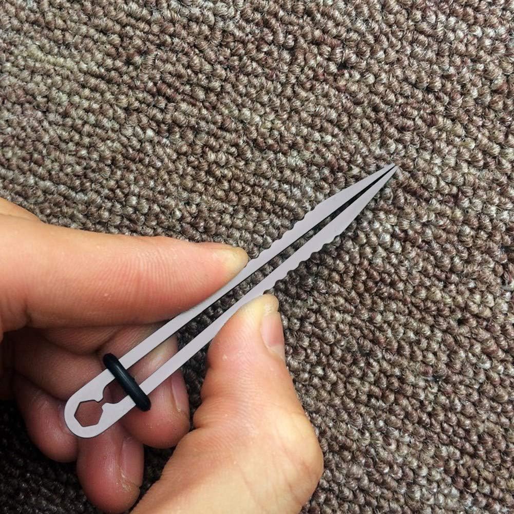 Tweezers Kit, Portable Titanium Alloy Tweezers Outdoor Survival Camping Travel Mini Tool, Grey - Image 5