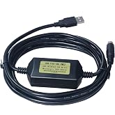 Washinglee Programming Cable Compatible for Allen Bradley PLC Micrologix 1000 1100 1200 1400 1500 Series, for 1761-CBL-PM02 Replacement, 6 FT
