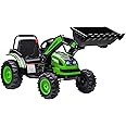 Aosom 6V Kids Ride on Excavator, Bulldozer, Electric Construction Vehicle, Rechargeable Battery Powered Truck with Adjustable Bucket, High/Low Speed, Realistic Sound and Headlights, Green