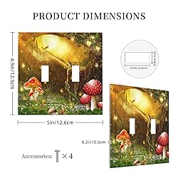 Wpshijia Red Mushroom Forest Fairy Moon Butterfly