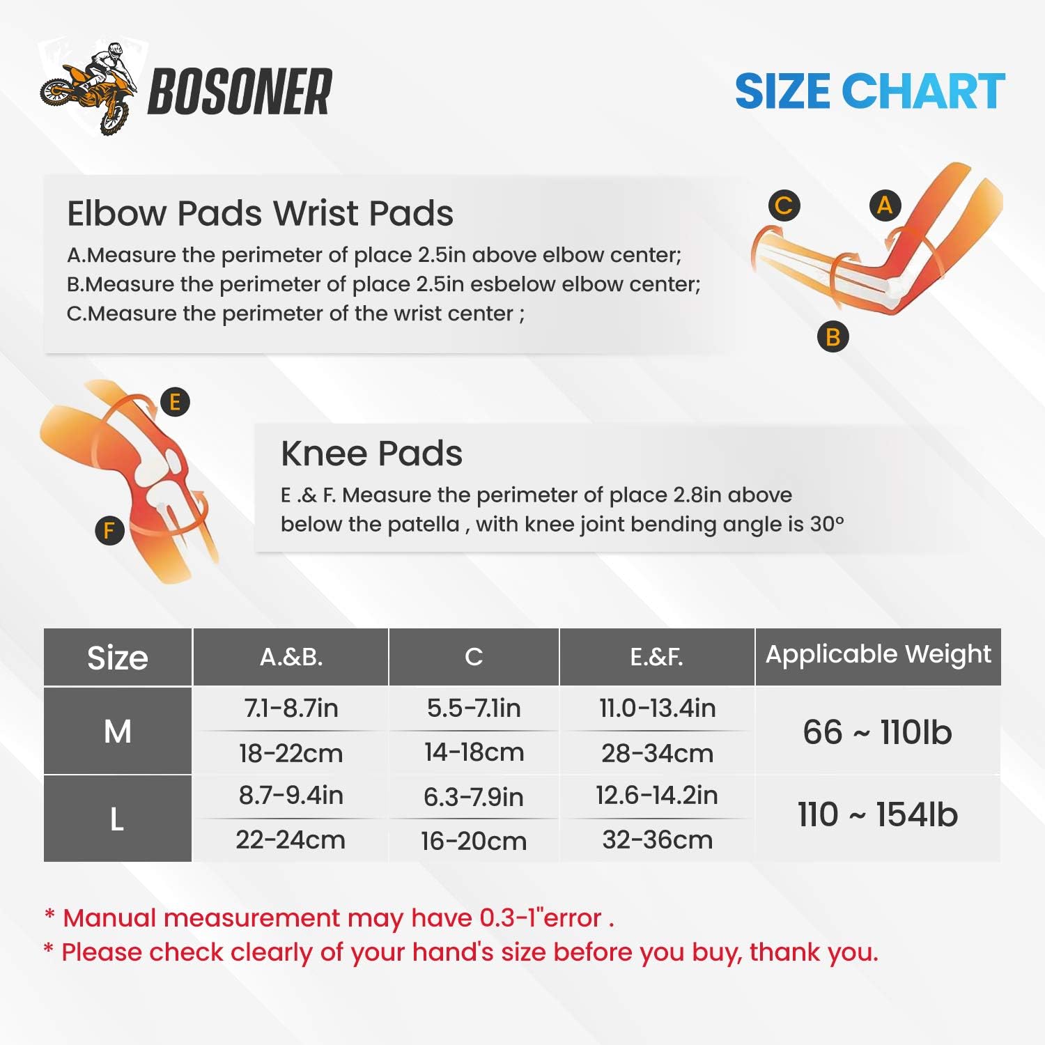 BOSONER Adult/Child Knee Pads Elbow Pads Guards Protective Gear Set for Cycling Bike Skateboarding Inline Roller Skating Bicycle Scooter, Wrist Guards Youth Kids Adults for Multi-Sports Outdoor : Sports & Outdoors