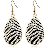 Leopard Print Heart Stud Earrings Alloy Rhinestone Animal Print Drop Earrings Hip Hop Costume Cocktail Earrings for Women