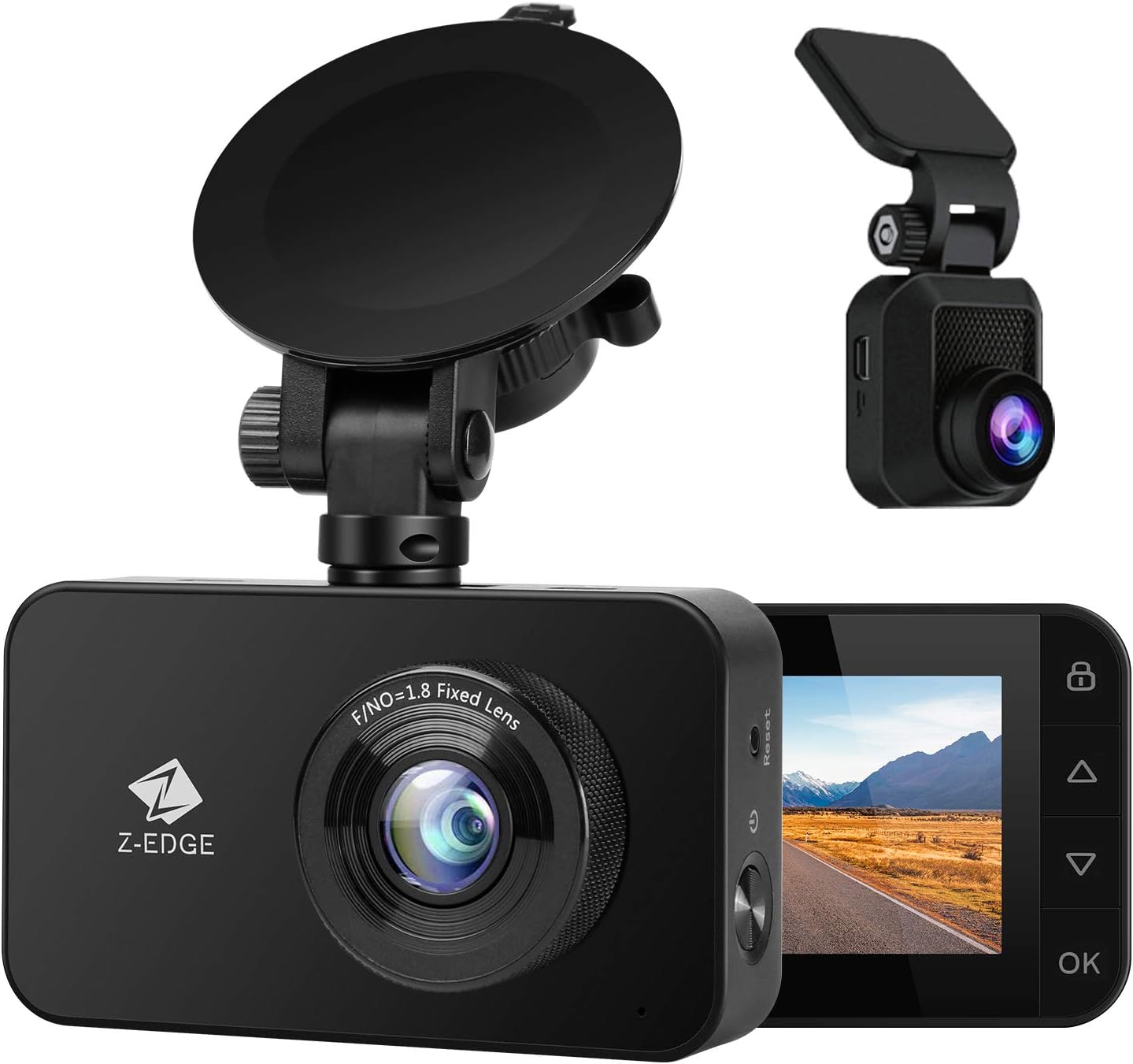 ZEdge WiFi Dashcam Dual 1080P Front und Heckkamera FHD Amazon.de