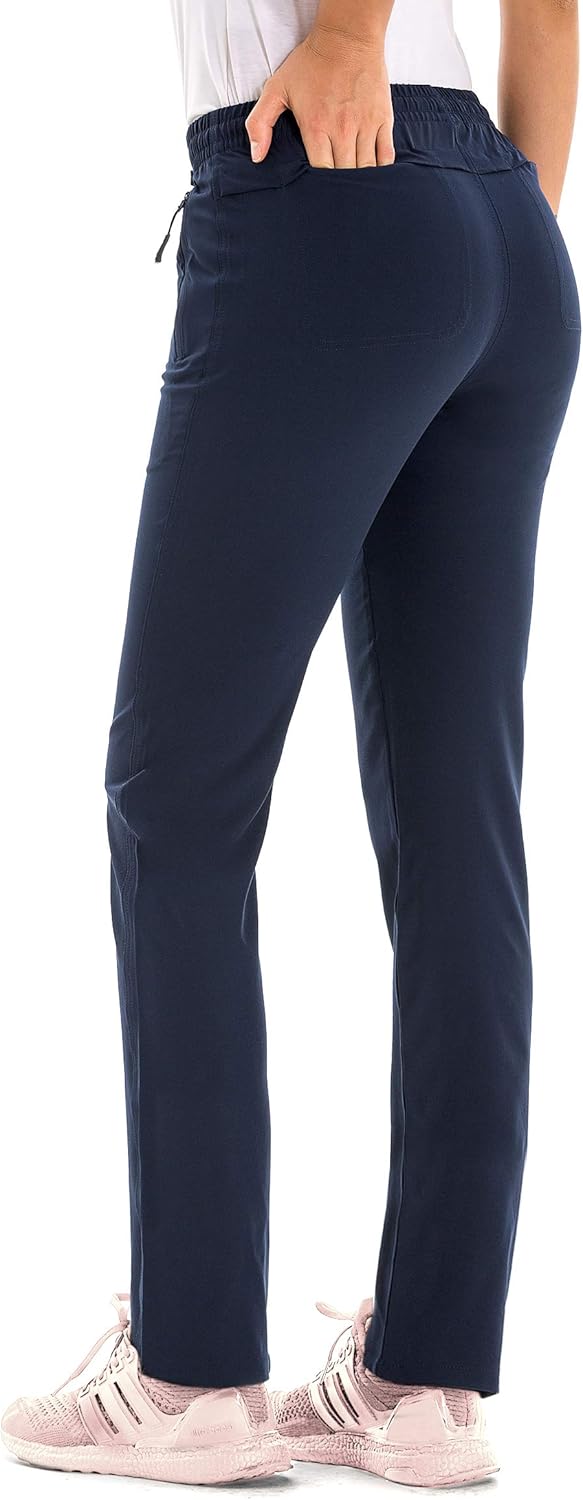 Clothin Women's Elastic-Waist Drawstring Pants for Sport Exercise Travel,Quick-Dry,Stretchy: Clothing