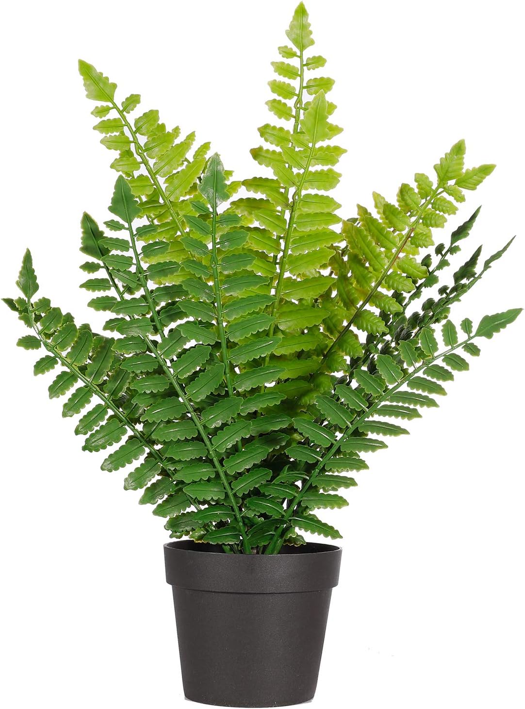 WOODWORD Artificial Plants for Room Decor - Potted Fake Plants for Home Decor - Face Plants in Black Pots for Bathroom Decor Office Decor
