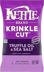 Kettle Brand Potato Chips, Krinkle Cut, Truffle Oil & Sea Salt Kettle Chips, 7.5 Oz