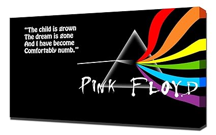 Pingoo Prints Pink Floyd Lyrics Quote Comfortably Numb Canvas