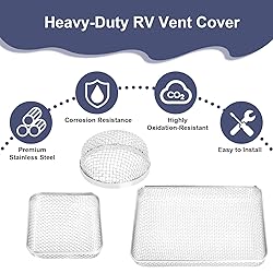 RV Furnace Vent Screen for Water Heater Vent