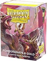 Dragon Shield Matte Dual Standard Size Card Sleeves 100 ct Red/Gold