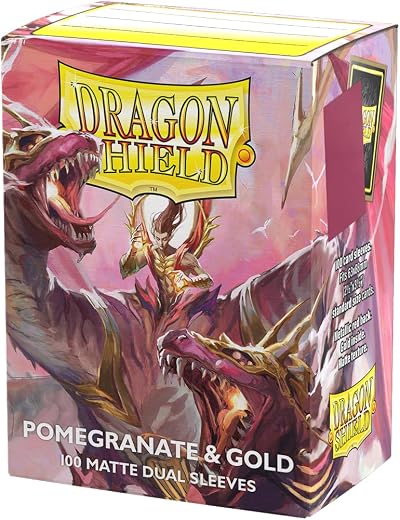 Dragon Shield Matte Dual Standard Size Card Sleeves 100 ct Red/Gold