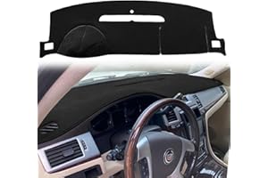 AKMOTOR Dash Cover Dashboard Cover Mat Fit for Cadillac Escalade ESV EXT Hybrid 2007-2014 Without Cutout for Speaker (Black) J18
