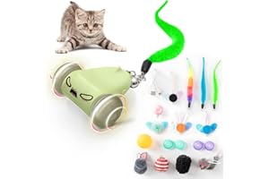 CZPET Cat Toys Kitten Jump Exercise Interactive Replaceable Elastic Automatic Toy Funny Cat Teaser Various Developmental Puzzle Toys Feather Mouse