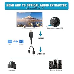 192KHz HDMI ARC to Optical Audio Converter for TV