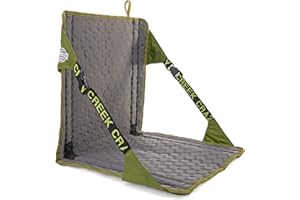 CRAZY CREEK PRODUCTS Crazy Creek HEX 2.0 Original Chair for Camping, Stadium Seating & More, Comfort on All Terrains, Adjustable Straps, Compact Design, Water-Resistant,Olive/Slate