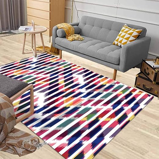 Amazon Com 3x5 Area Rug Dethel Soft Area Rug Colorful Area Rug Door Area Rugs Modern Pattern Design Fabric Rugs For Living Room Large Area Rugs Area Rug For Kids Kitchen Dining