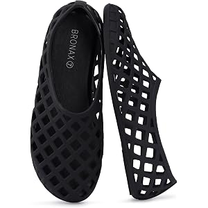 BRONAX Women's Jelly Sandals Hollow Out Matte Flats J101 | Waterproof PVC Material, Slip-Resistant Sole, Grippy Soft Footbed,