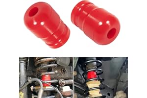 johntruck 1-1303 Front Polyethylene Bump Stop Speedbump Compatible with Wrangler JK/JKU Sport Sahara Rubicon 2007-2018 (Red, 2PC) (1-1303)