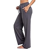 ADANIKI Sweatpants Women Yoga Pants with Pockets for Women Pajamas Work Pants Wide Leg Drawstring Pants for Women's Lounge