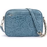 VIMUTI Crossbody Bags for Women, Vegan Leather Crossbody Purse Embossed Design Womens Purses Shoulder Handbags with Strap
