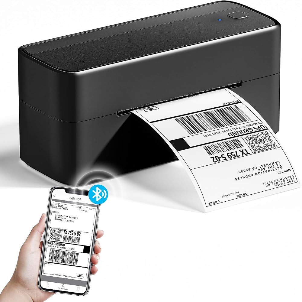 Phomemo 241BT Bluetooth Thermal Label Printer 4x6 Shipping Inkless Windows Mac