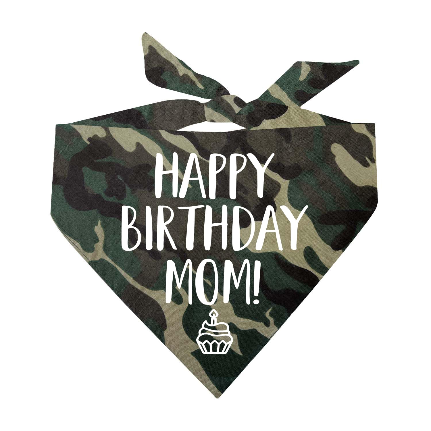 Happy Birthday Mom! Printed Dog Bandana (Assorted Colors)