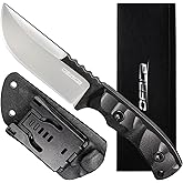 OERLA TAC TF-0017 Thunder Flash Fixed Blade Outdoor Duty Straight Knife - 420HC Stainless Steel Field Knife with G10 Handle, Waist Clip, EDC Kydex Sheath