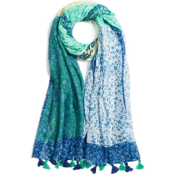 Radharani Arts Cotton Scarf for Women Lightweight Floral