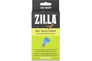 Zilla 100109917 Reptile Terrarium Heat Lamps Incandescent Bulb, Day Blue, 75W