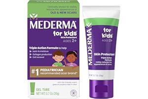 Mederma Scar Gel for Kids - Reduces Appearance of Old & New Scars from Cuts, Burns, Surgery, Insect Bites & Scrapes, Grape Scented, Goes on Purple & Rubs in Clear, Ages 2+, 0.70 Oz