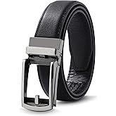 AWAYTR Boys Ratchet Belt for Kids - Black and Brown Leather Belts for Dress Pants Uniform Jeans