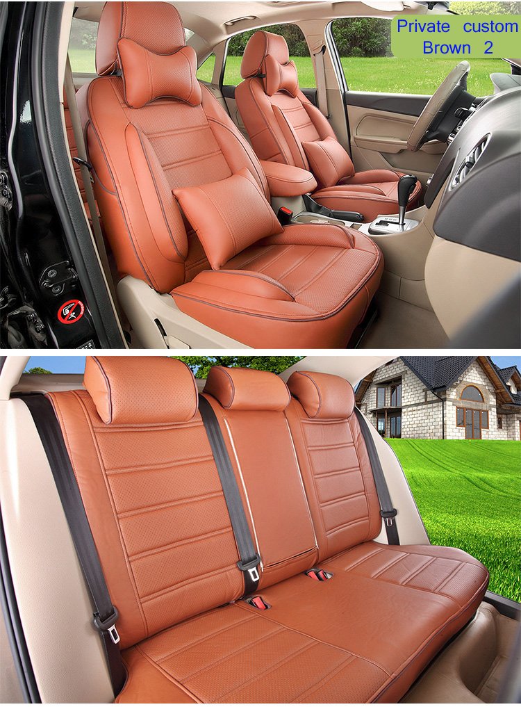 AutoDecorun Perforated Leatherette Automotive Custom Fit Seat Covers