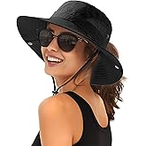 FURTALK Womens Sun Hat with Ponytail Hole Beach Hiking Summer Wide Brim UPF 80+ Outdoor Protection Foldable Bucket Hat