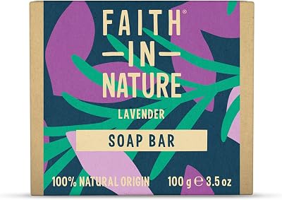 Faith In Nature Lavender Hand Soap Bar 100g Vegan Cruelty Free No SLS