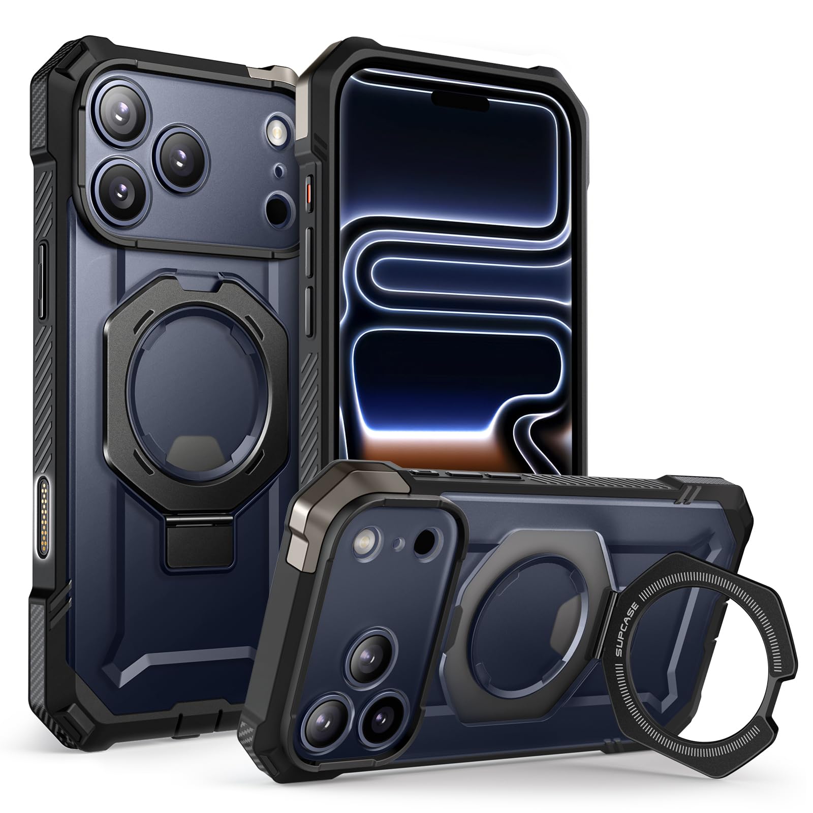 SUPCASE for iPhone 17 Pro Max Case with Kickstand (Unicorn Beetle Grip), [Camera Control Cover] [Compatible with MagSafe] [Military-Grade Drop Protection] Heavy Duty Magnetic Phone Case, Black