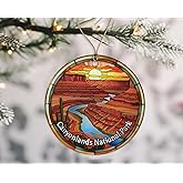 GordonDesign Canyonlands National Park Ornament, Stained Glass Look, Ceramic, Christmas