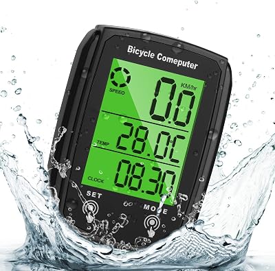 URAQT Bike Computer 19 Functions IP54 Waterproof GPS Backlit Touch Screen