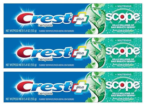 CREST TOOTHPASTE PLUS SCOPE WHITENING MINTY FRESH (PACK OF 3)