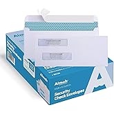 Aimoh 500#8 Double Window Self Seal Security Envelopes - for Business Checks, QuickBooks & Quicken Checks, Size 3 5/8 x 8 11/16 Inches - Checks Fit Perfectly - Not for Invoices, 500 Count (30180)